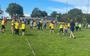 Het schoolkorfbaltoernooi vond plaats op het korfbalveld in Harich. Foto Nelleke Terluin